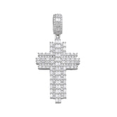Cross Custom Baguette Moissanite Pendant